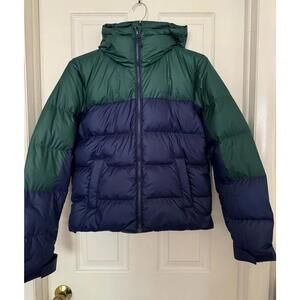 Marmot $250 Women XS Womens Guides Down Jacket Arctic Navy Blue/Botanical Garden